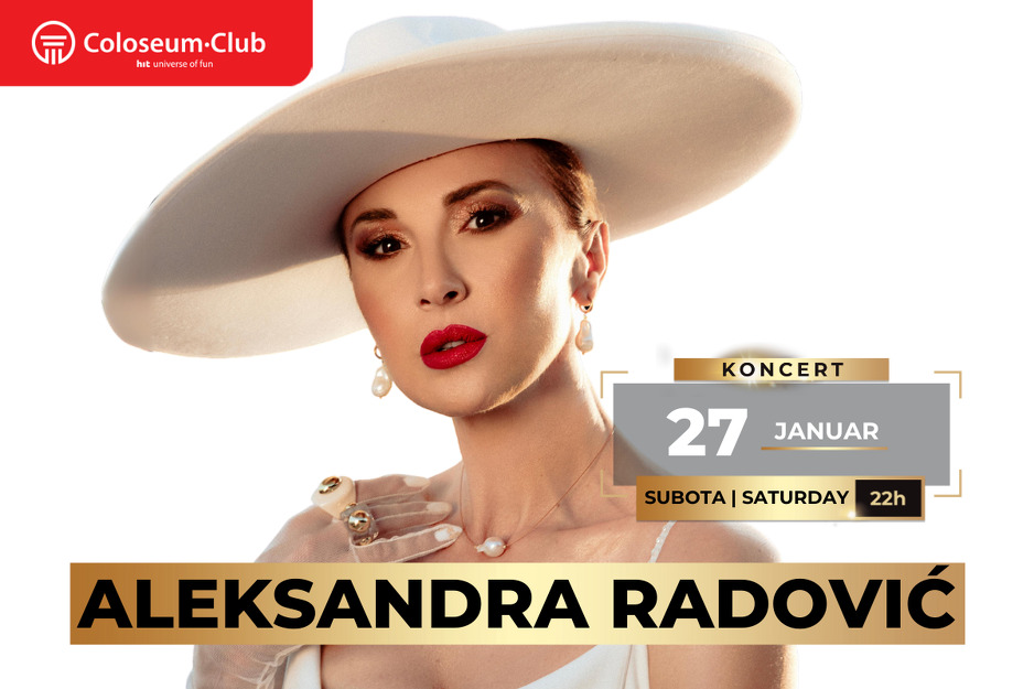 Aleksandra Radović dolazi u sarajevski Coloseum Club