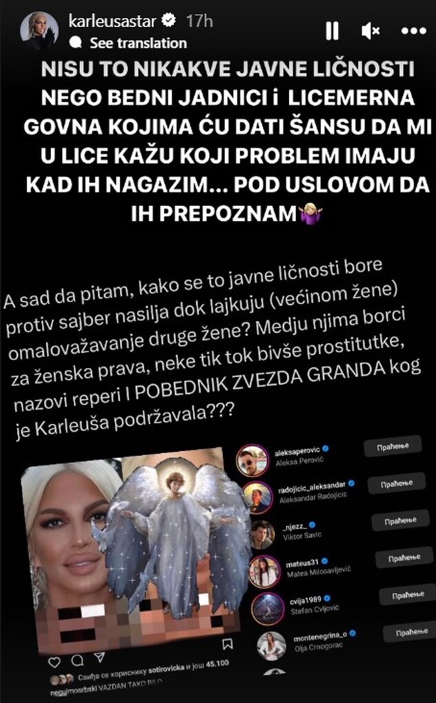 Screenshot: Instagram/karleusastar