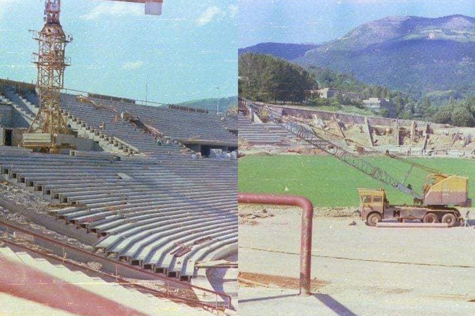 Izgradnja stadiona Koševo (Foto: Facebook Navijački život)