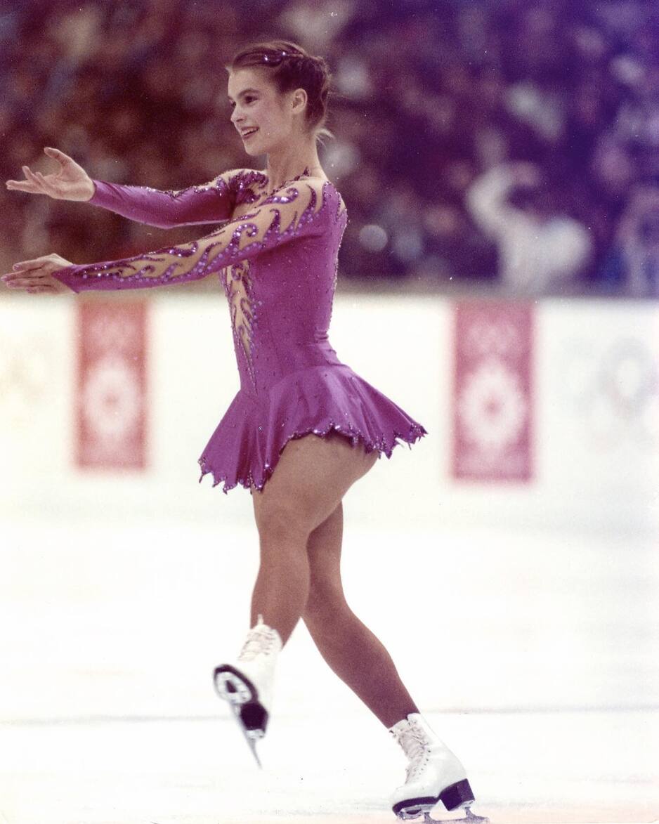 Zlatna njemačka klizačica Katarina Witt prije svog nastupa također je