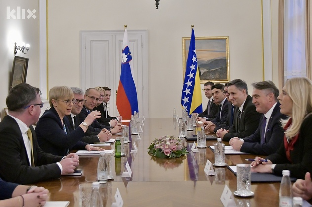 Susret članova Predsjedništva Bosne i Hercegovine i predsjednice Slovenije (Foto: I. Š./Klix.ba)