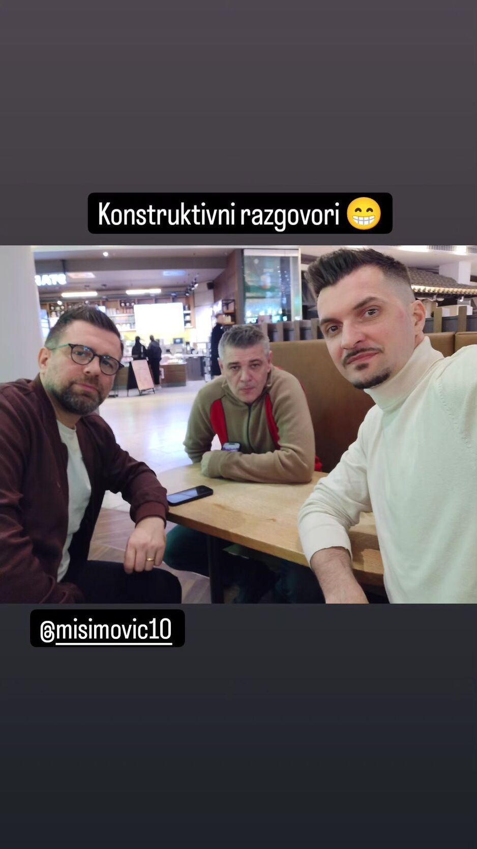 Misimovića i Miloševića ugostio je novinar Belmin Habibović (Foto: Instagram)
