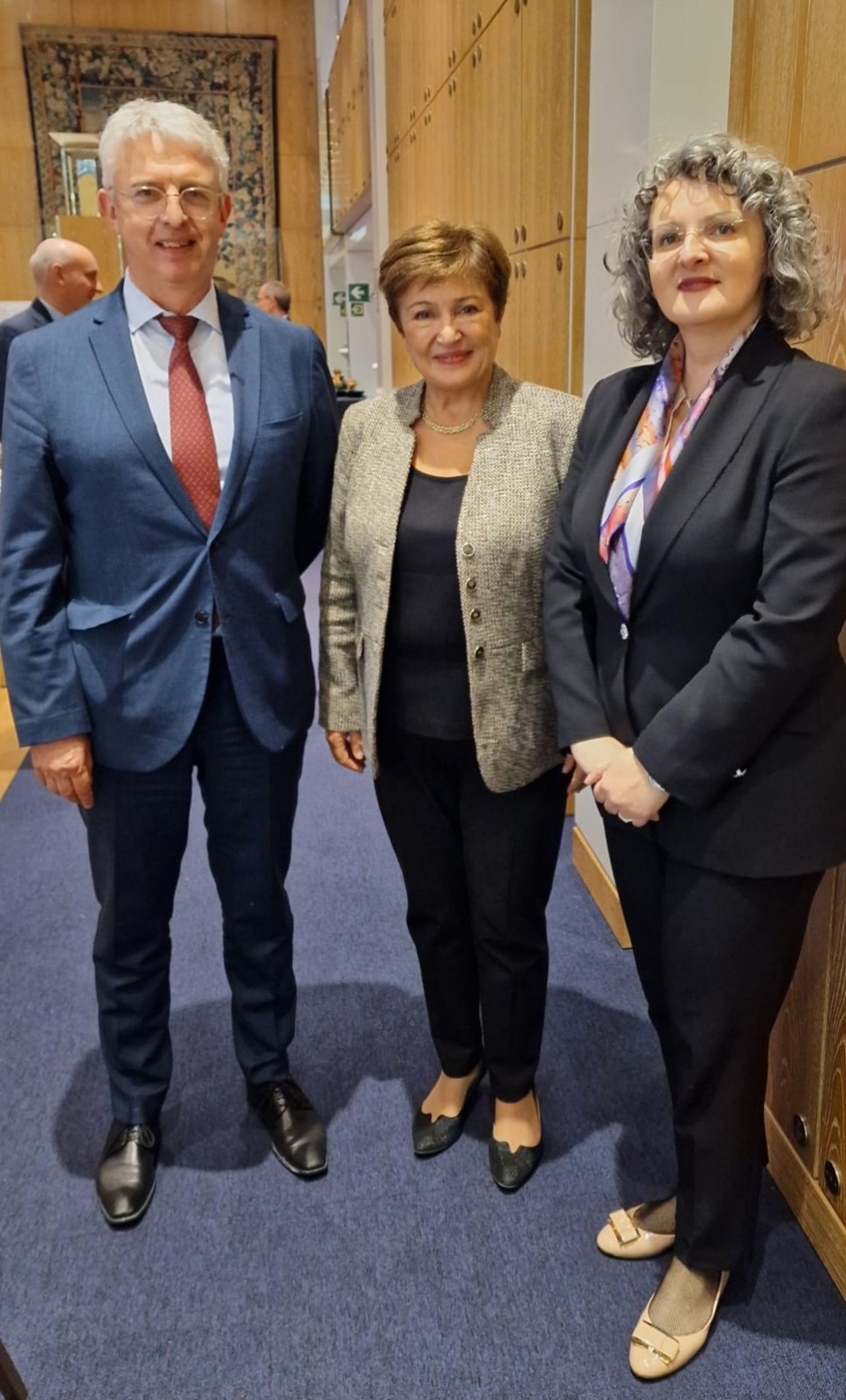 Luc Dresse, Kristalina Georgieva i Jasmina Selimović (Foto: Centralna banka BiH)