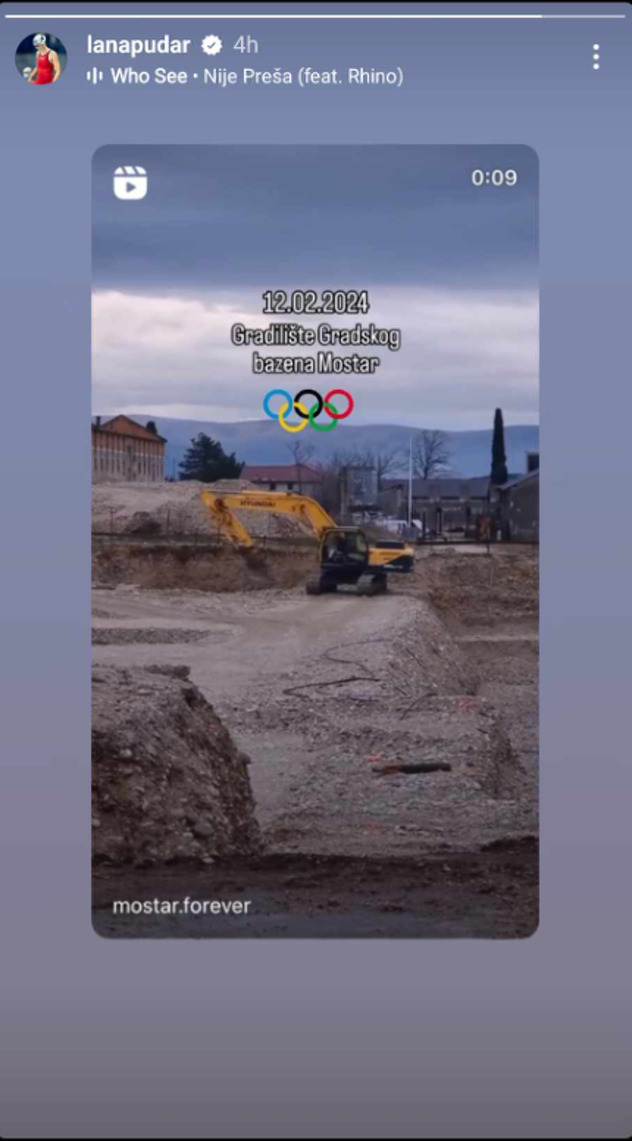 Objava Lane Pudar na Instagramu
