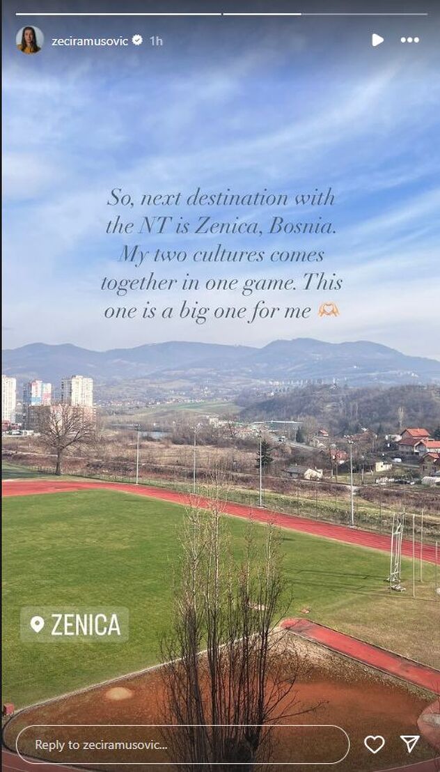 Instagram story Zećire Mušović (Foto: Screenshot)