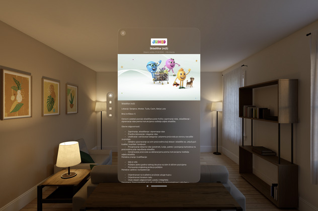 Klix Posao aplikacija za Apple Vision Pro