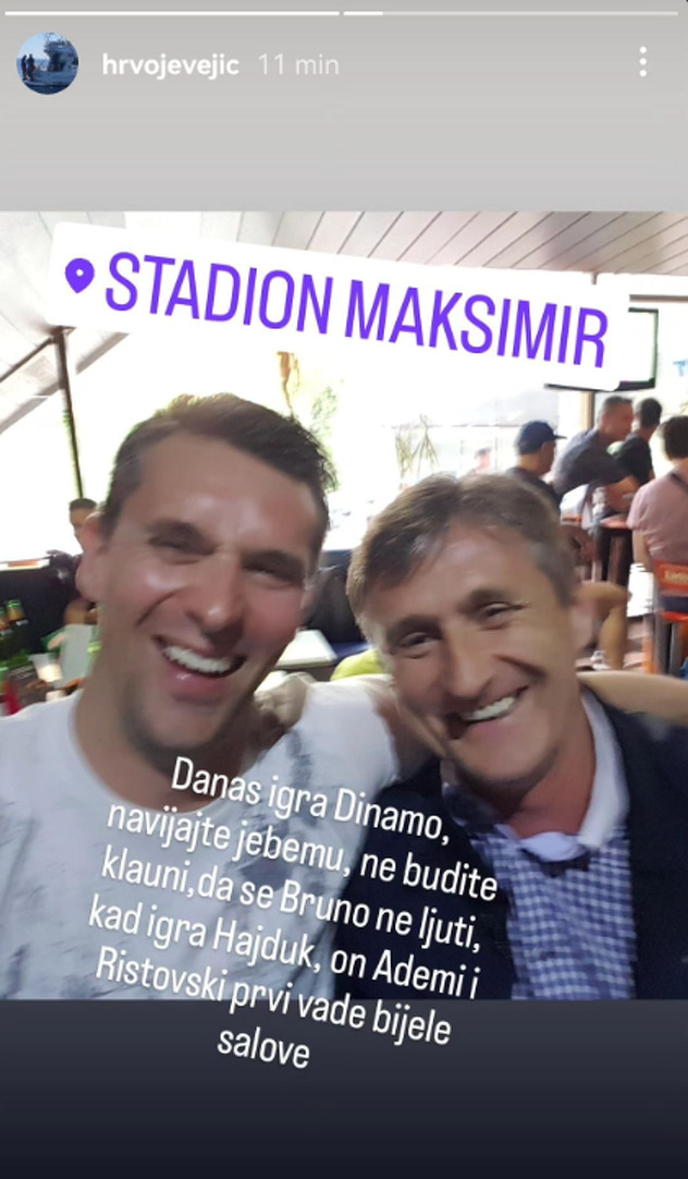 Objava Vejića na Instagramu