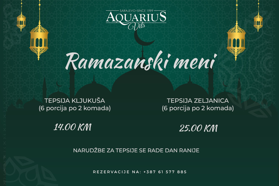 Ramazanski meni u Aquarius Vilsu