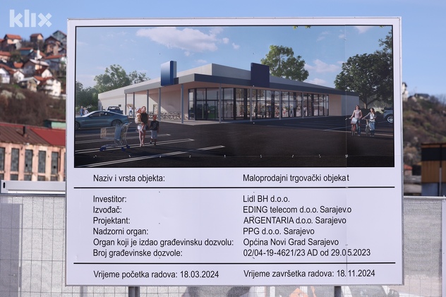 Gradilište Lidlove trgovine u sarajevskom naselju Alipašino Polje (Foto: I. L./Klix.ba)