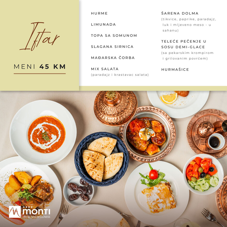 Iftar u hotelu Monti na Igmanu