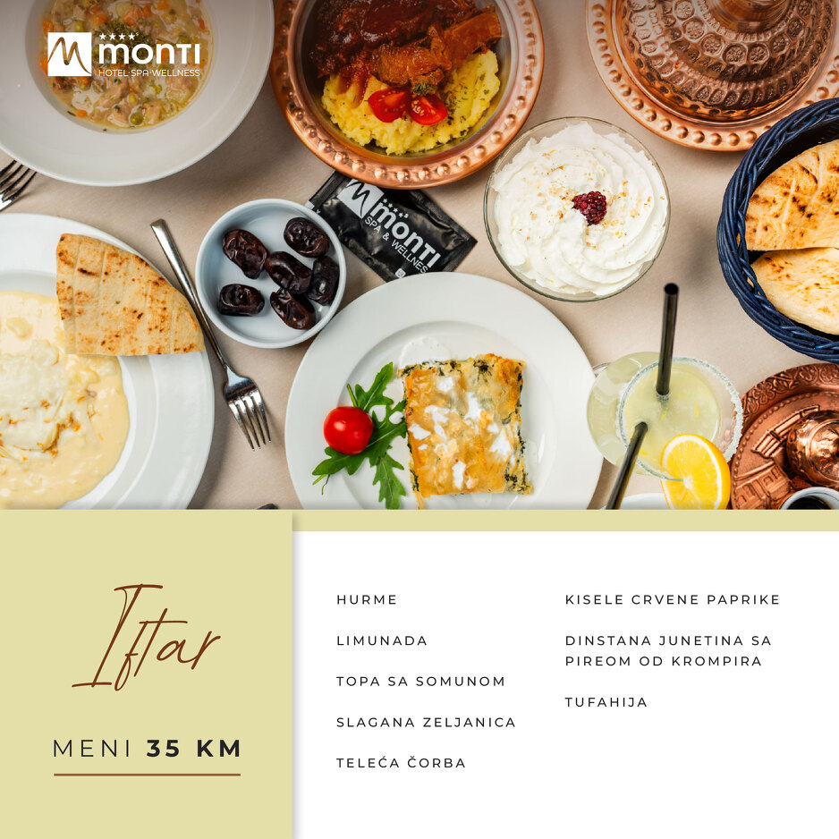 Iftar u hotelu Monti na Igmanu