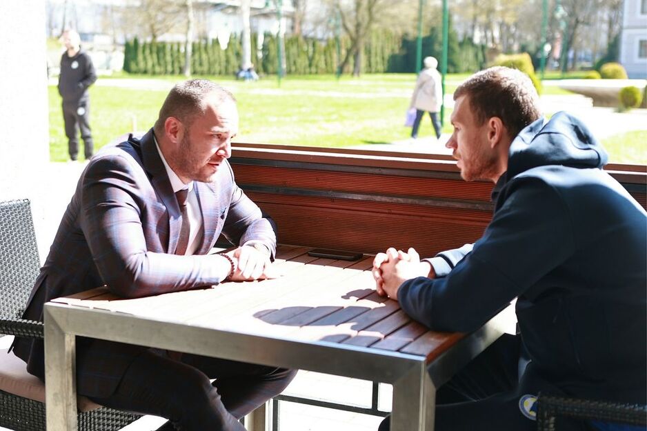 Vico Zeljković i Edin Džeko (Foto: Vico Zeljković/Instagram)
