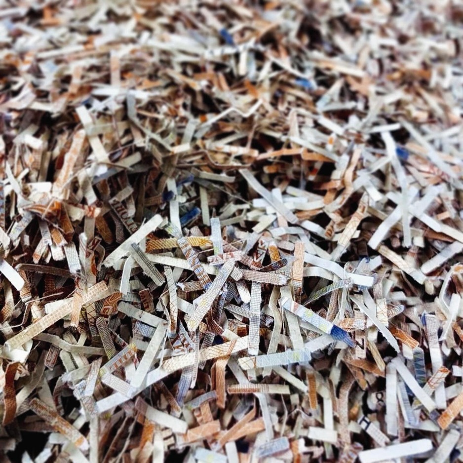 Fotografija uništenog novca