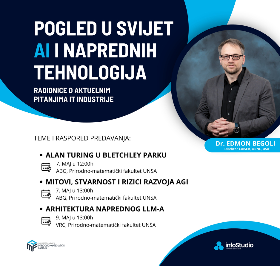 Dr. Edmon Begoli dolazi na PMF UNSA