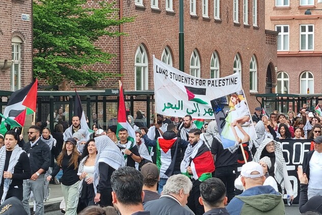 Protest podrške Palestini pred finale Eurosonga u Malmeu, Švedska (Foto: Klix.ba)
