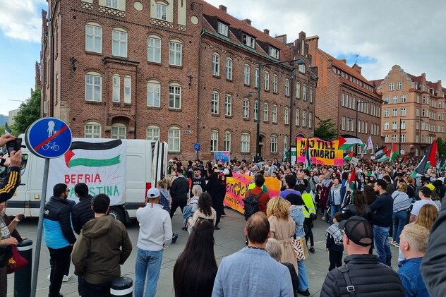 Protest podrške Palestini pred finale Eurosonga u Malmeu, Švedska (Foto: Klix.ba)