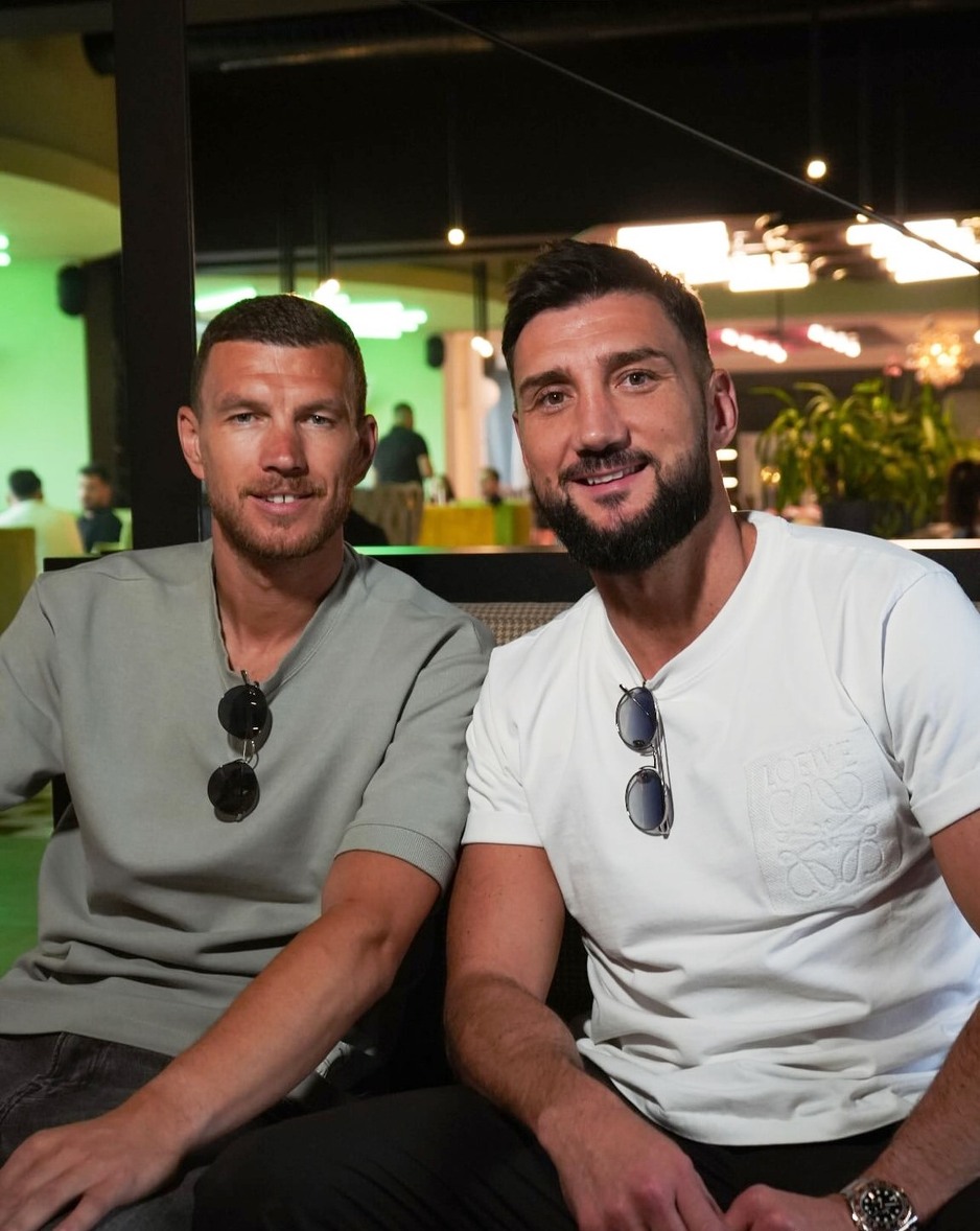 Edin Džeko i Eldin Adilović (Foto: Instagram)