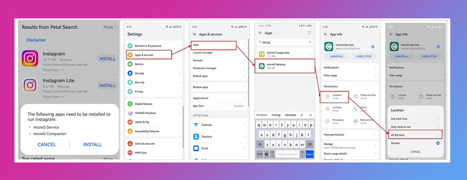 Nakon instalacije potrebno je samo odobriti Lokaciju