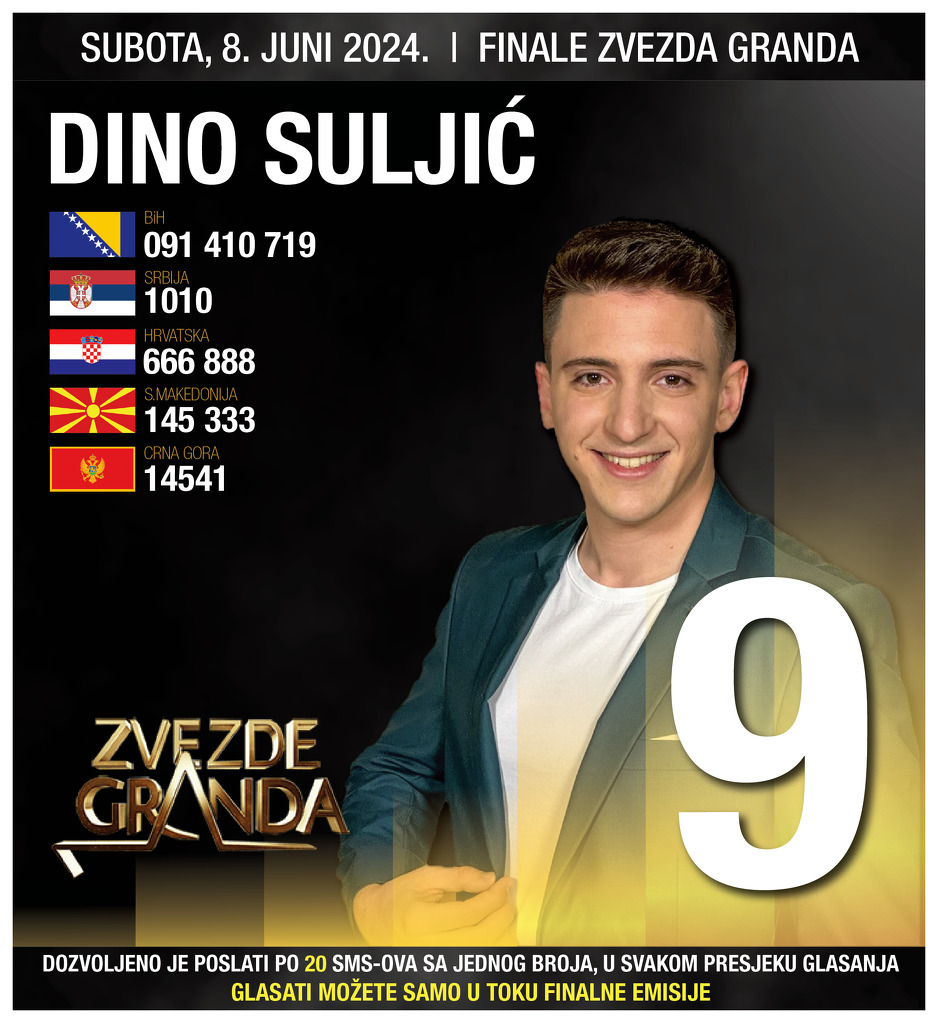Na ovaj način možete glasati za Dinu Suljića