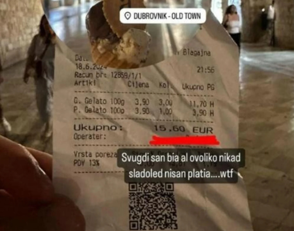 Cijena sladoleda u Dubrovniku je opet predmet rasprava: Je li ovo preskupo?