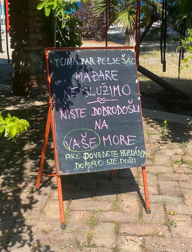 Natpis iz 2022. godine (Foto: Tuna bar Pelješac)