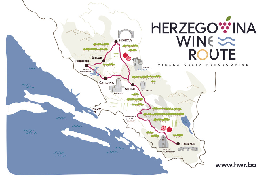 Pogledajte mapu Vinske ceste Hercegovine