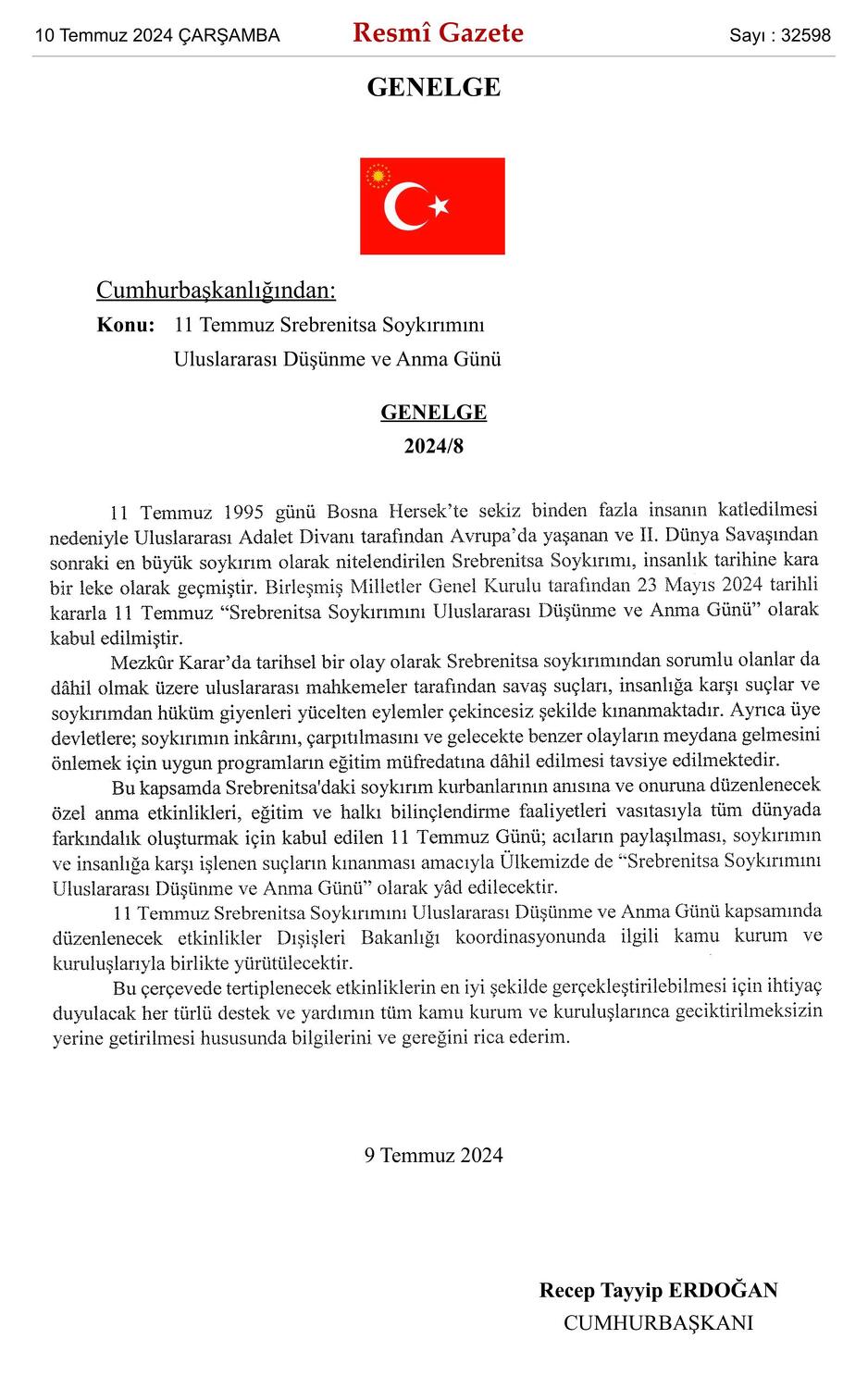 Odluka koju je potpisao Erdogan