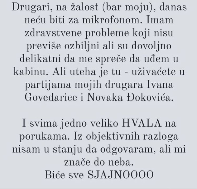 Objava Viškovića na Instagramu