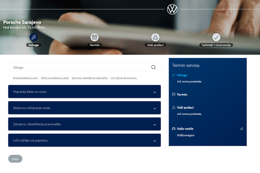 Online sistem za rezervacije - za suočavanje sa udaljenošću nove lokacije