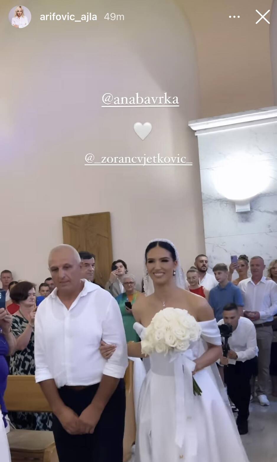 Ana i njen otac Božo (Screenshot: Instagram/arifovic_ajla)