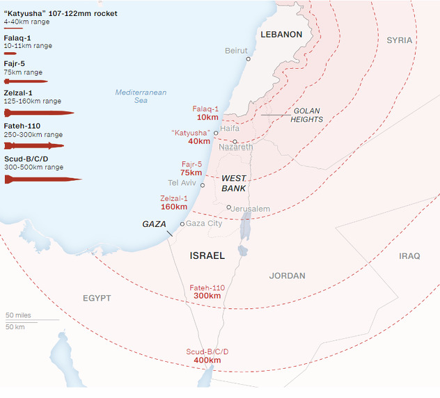 Domet Hezbolahovih raketa (Foto: CNN)