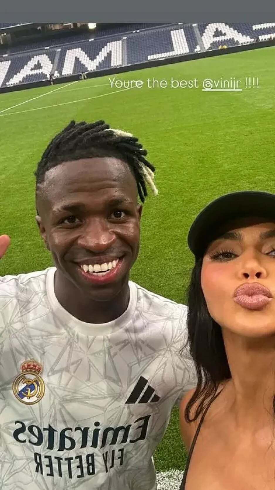 Kim Kardashian i Vinicius Junior (Foto: Instagram)