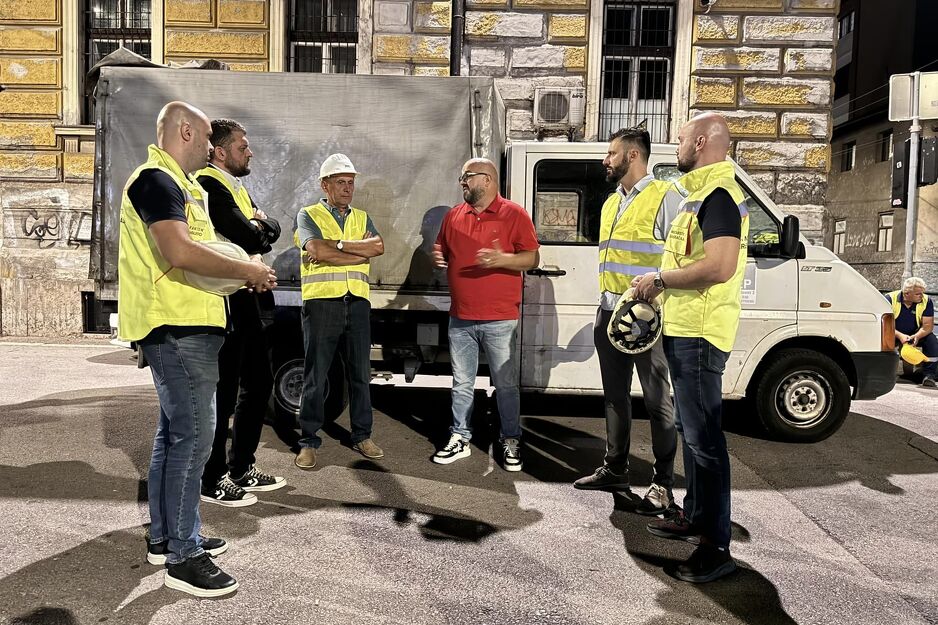 Resorni ministar Adnan Šteta na lokaciji na kojoj su počeli radovi (Foto: Vlada KS)