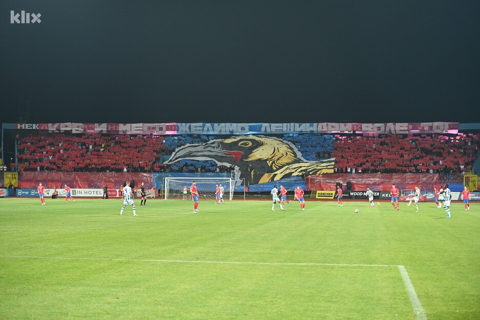 Koreografija navijača Borca Lešinara (Foto: E. M./Klix.ba)