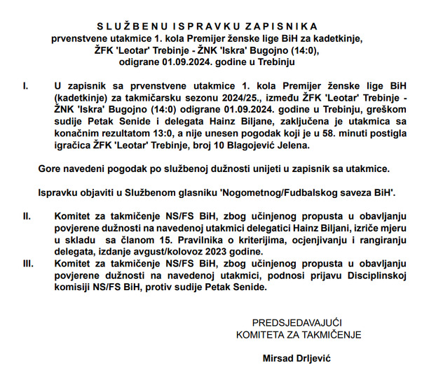 Službeni glasnik NS BiH (Foto: Screenshot)