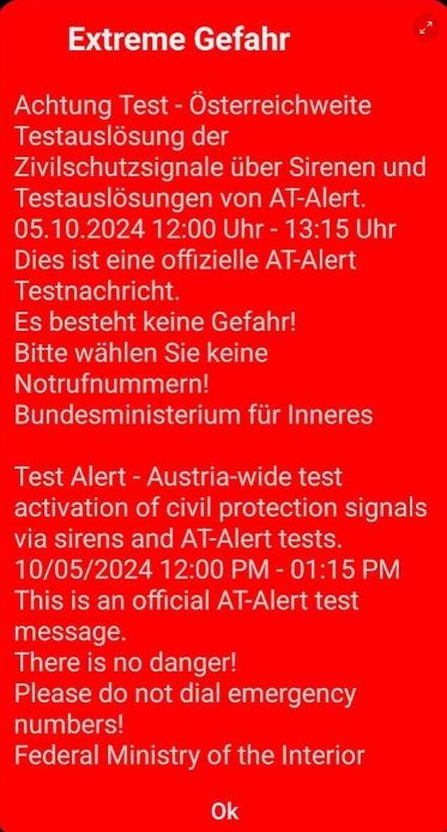 Poruka koju su Austrijanci dobili u subotu