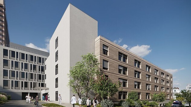 Zgjidhja konceptuale e një pjese të Spitalit të Përgjithshëm të përkohshëm në Vjenë (Foto: Architects Collective)