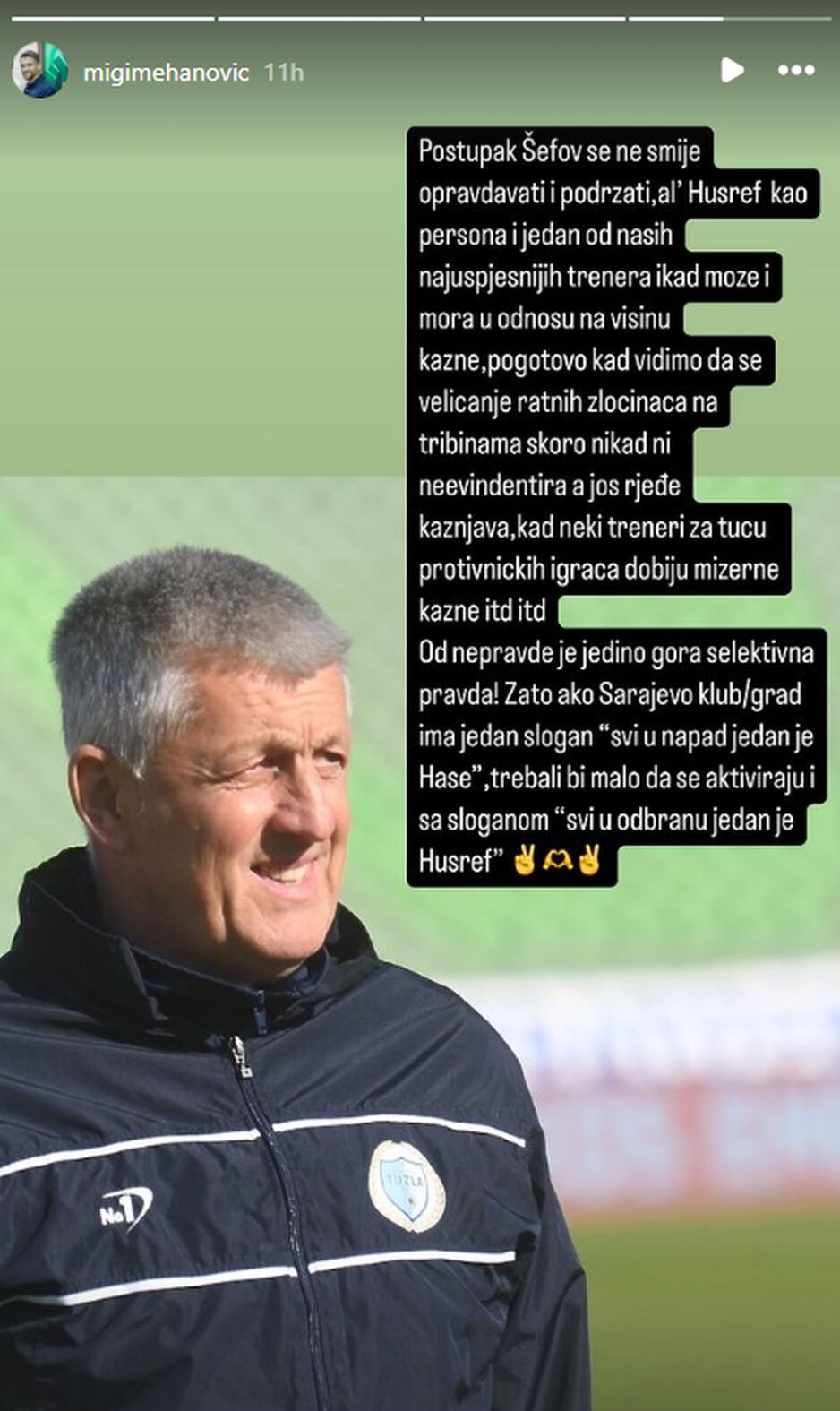 Story Mirzada Meganovića na Instagramu (Foto: Screenshot)