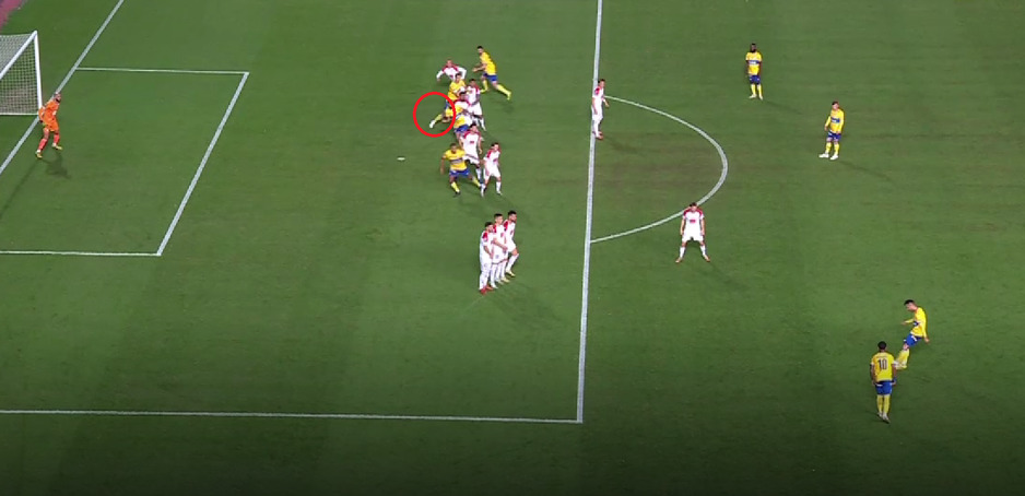 Situacija u kojoj je poništen gol APOEL-a zbog ofsajda (Foto: Screenshot)