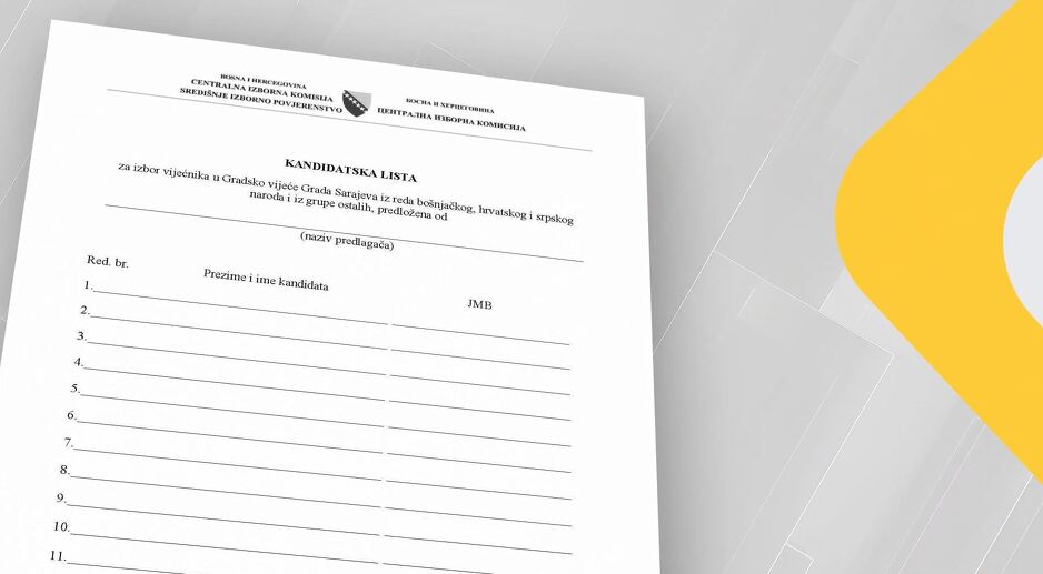 Kandidatska lista iz općinskih vijeća