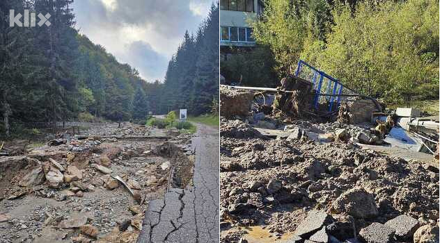 Selo Deževice kod Kreševa nedugo nakon poplava (Foto: Klix.ba)