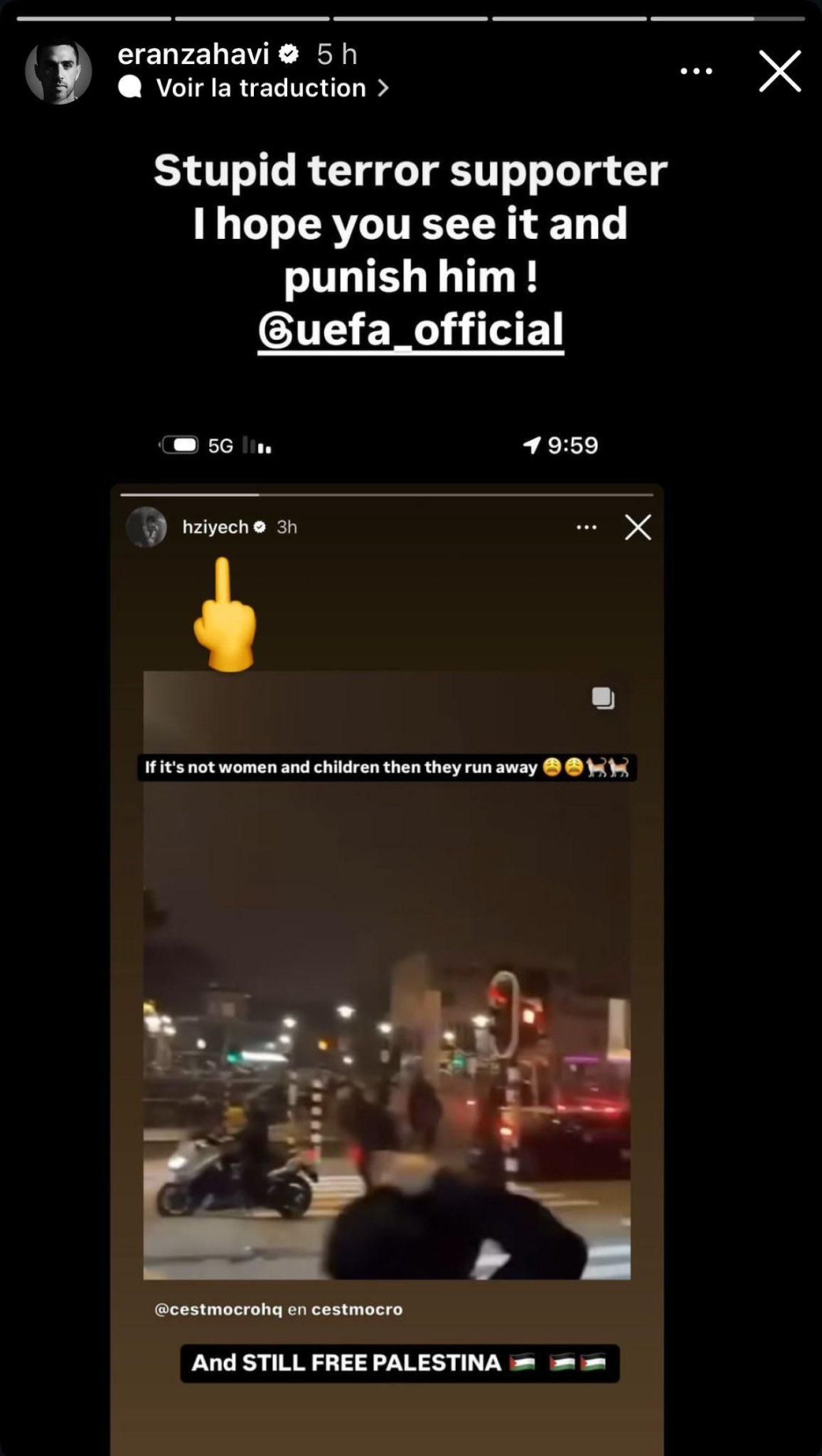 Objava Erana Zahavija na društvenim mrežama (Foto: Instagram)