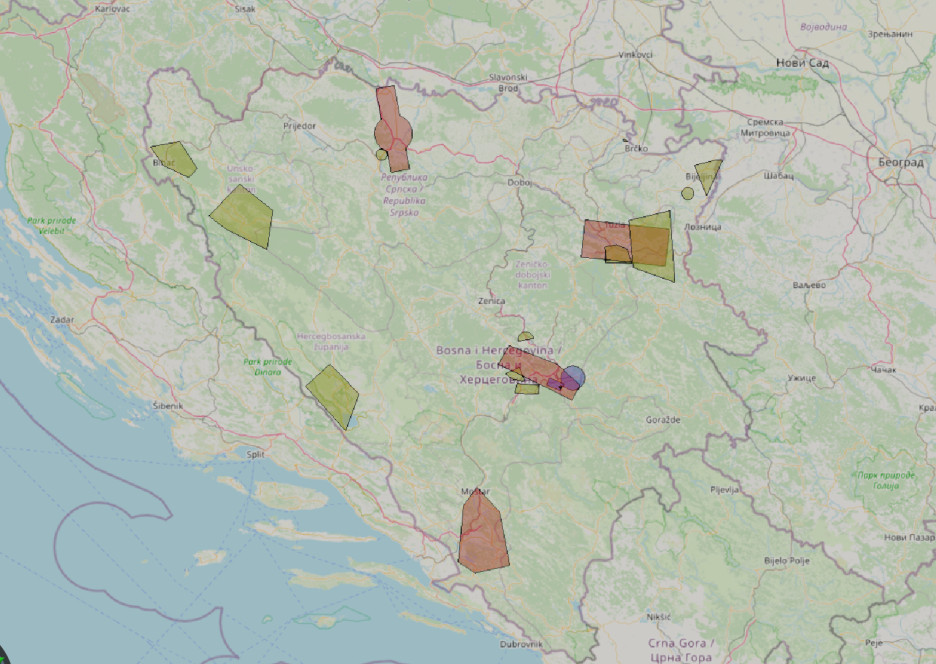 Screenshot / AMS mapa BiH