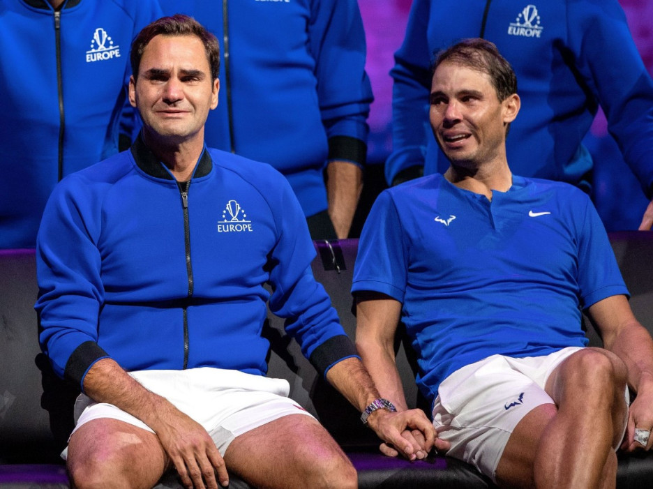 Nadal i Federer zajedno plaču (Foto: The Tennis Letter/Twitter)