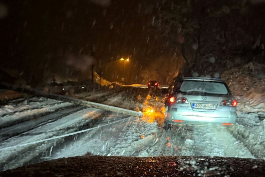 Blocked road near Banja Luka (Photo: Facebook)