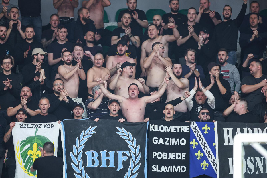 BiH ima veliku podršku navijača u Zagrebu (Foto: Goran Stanzl/PIXSELL)