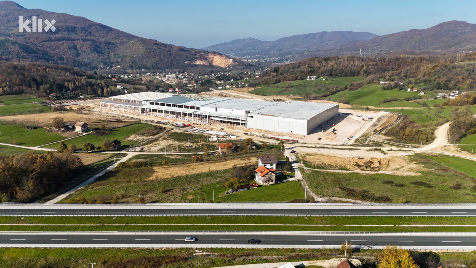 Distributivni centar Lidla u izgradnji u Lepenici kod Sarajeva (Foto: J. B./Klix.ba)