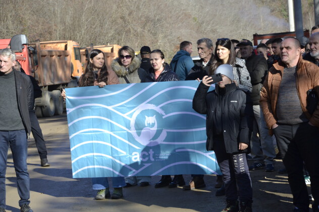 Protesti kod Konjica (Foto: ACT BiH)
