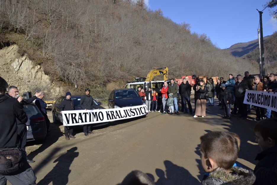 Protesti kod Konjica (Foto: ACT BiH)