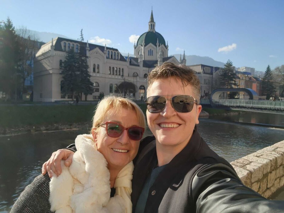 Majda Saržinski sa sinom